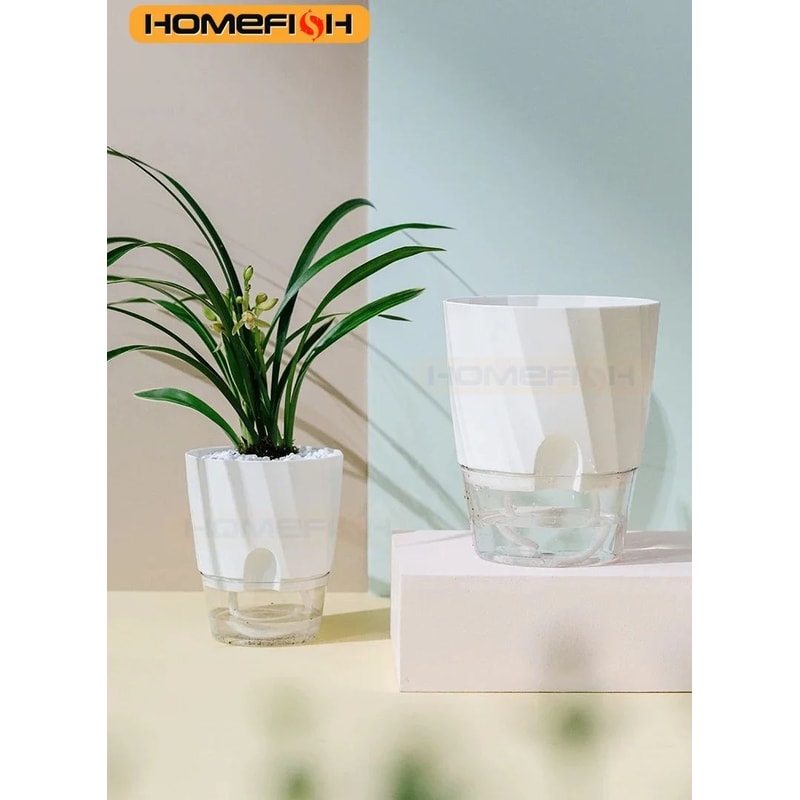 Self Watering Transparent Flower Pot 0