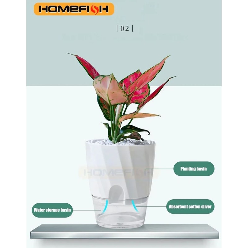 Self Watering Transparent Flower Pot 1