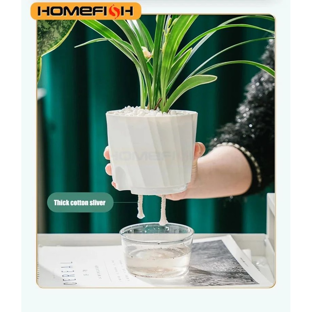 Self Watering Transparent Flower Pot 2