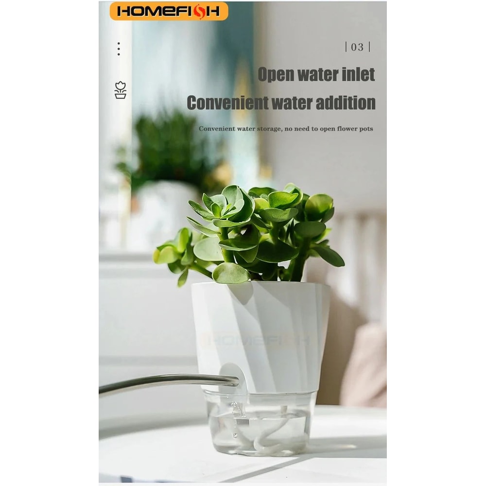 Self Watering Transparent Flower Pot 3