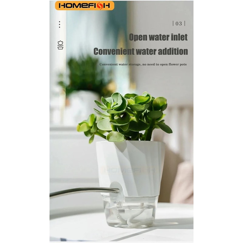 Self Watering Transparent Flower Pot 3