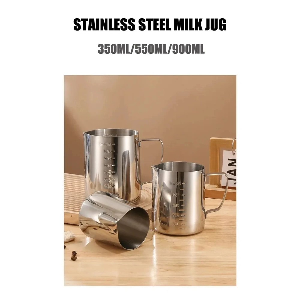 Premium Stainless Steel Milk Frother Pitcher Barista Style 1