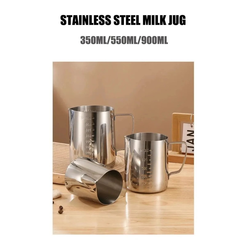Premium Stainless Steel Milk Frother Pitcher Barista Style 1