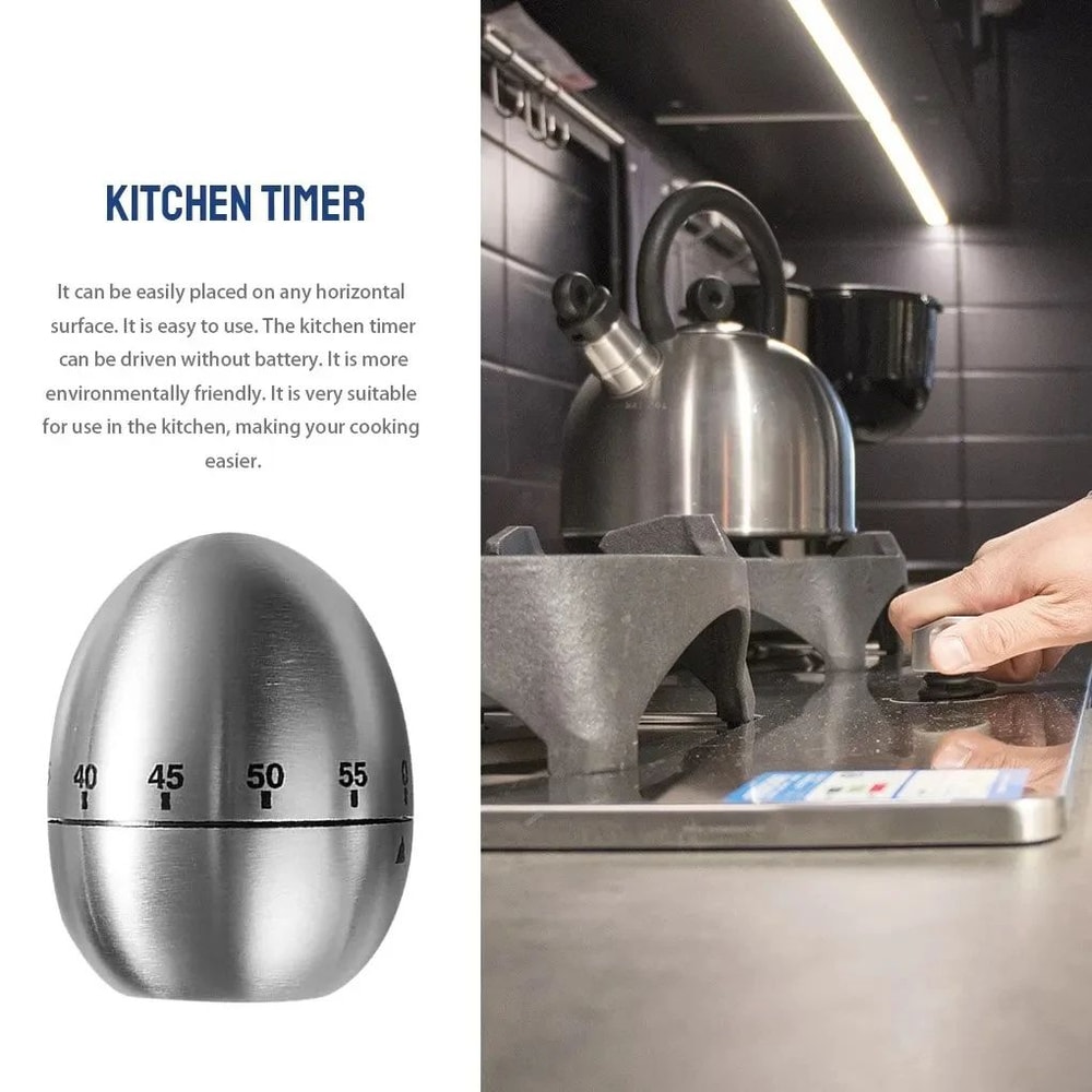 Mechanical Egg Shape Kitchen Timer 3