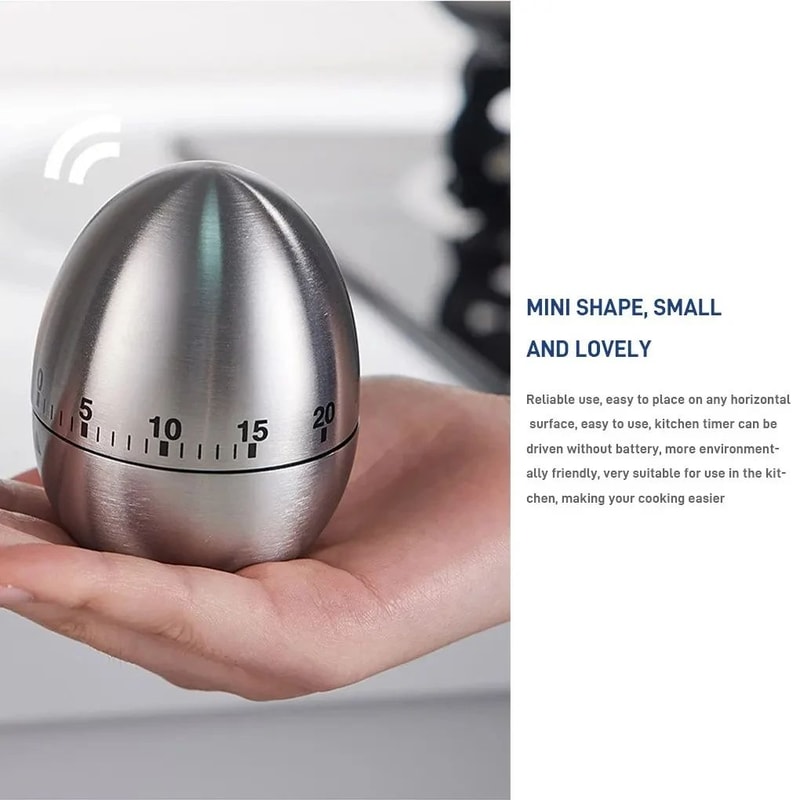 Mechanical Egg Shape Kitchen Timer 5
