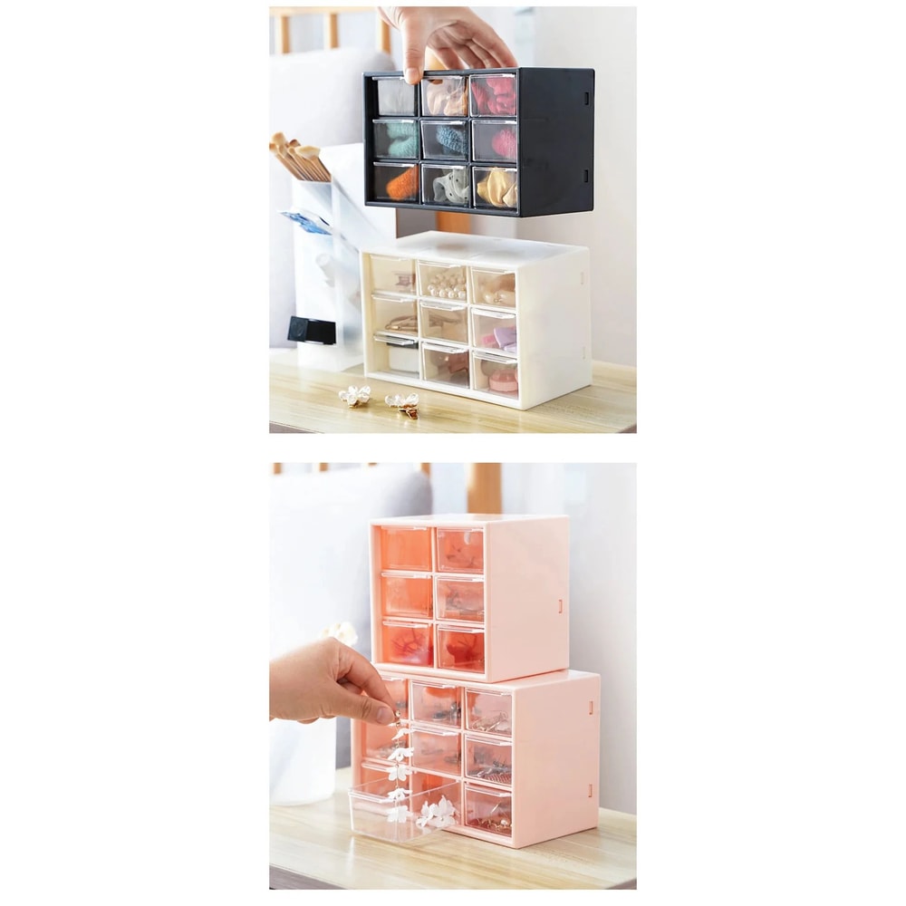 White Desktop Organizer With Drawer Storage 3