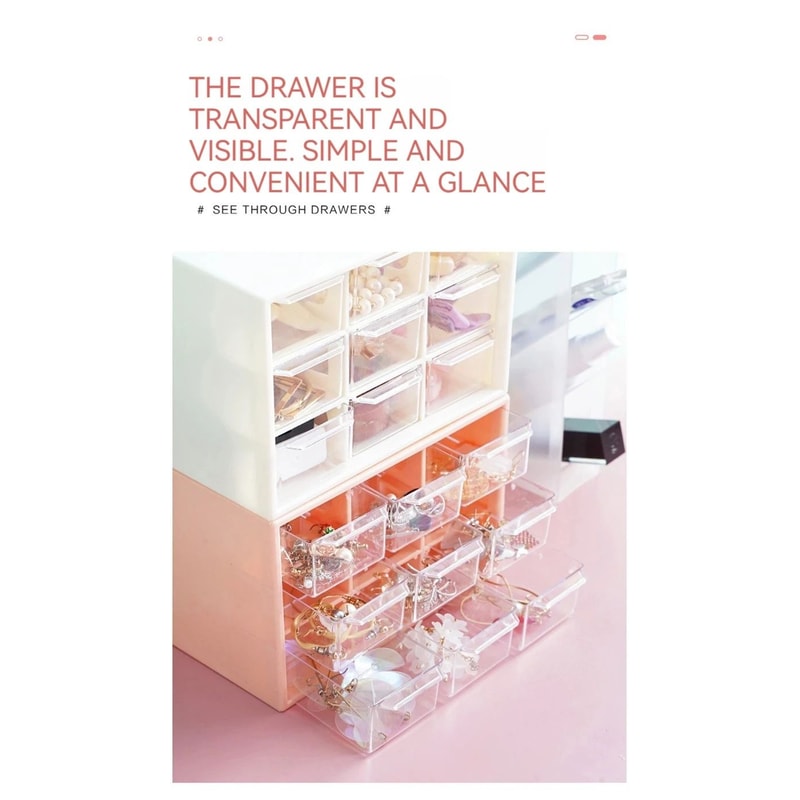 White Desktop Organizer With Drawer Storage 5