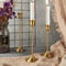 Vintage Metal Tabletop Candle Holder Set 0