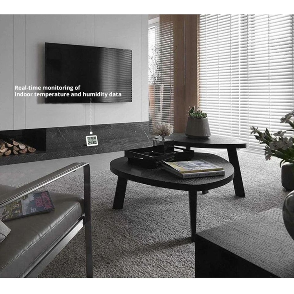 Digital Desk Wall Clock With Temperature And Humidity Display 6