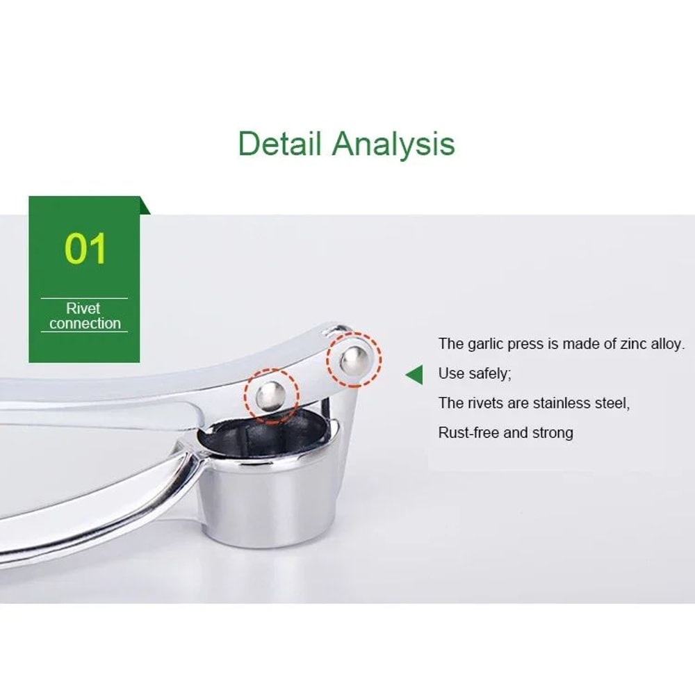 Stainless Steel Garlic Masher And Ginger Press 8