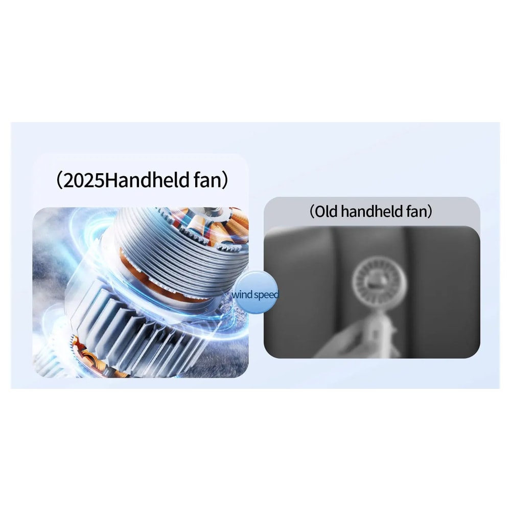 Portable Folding Handheld Fan With Cooling Display 10