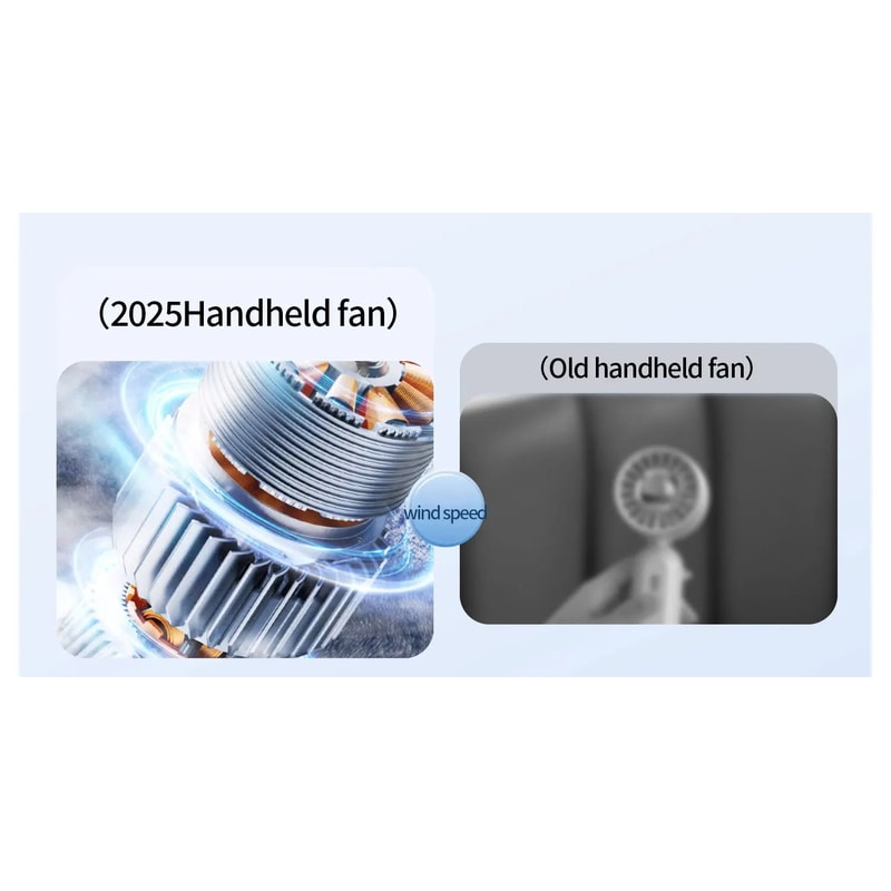 Portable Folding Handheld Fan With Cooling Display 10