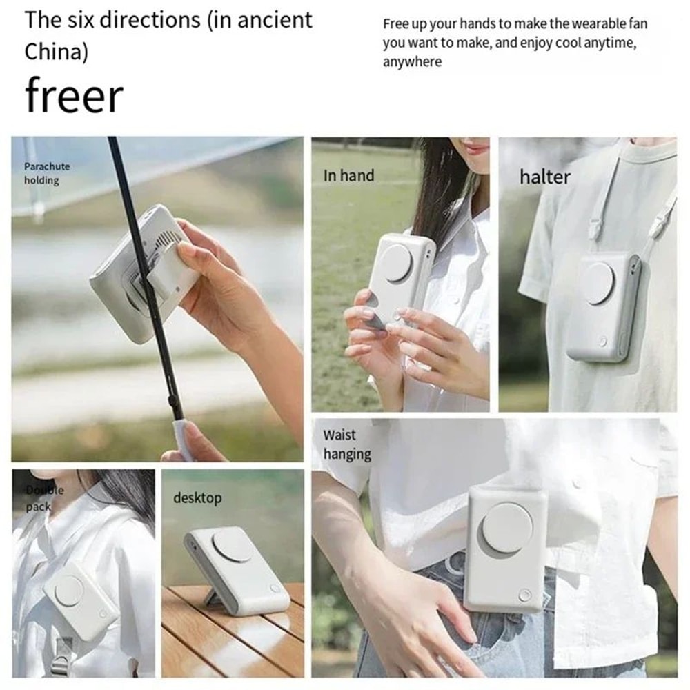 Rechargeable Hands Free Portable Fan With Clip 4