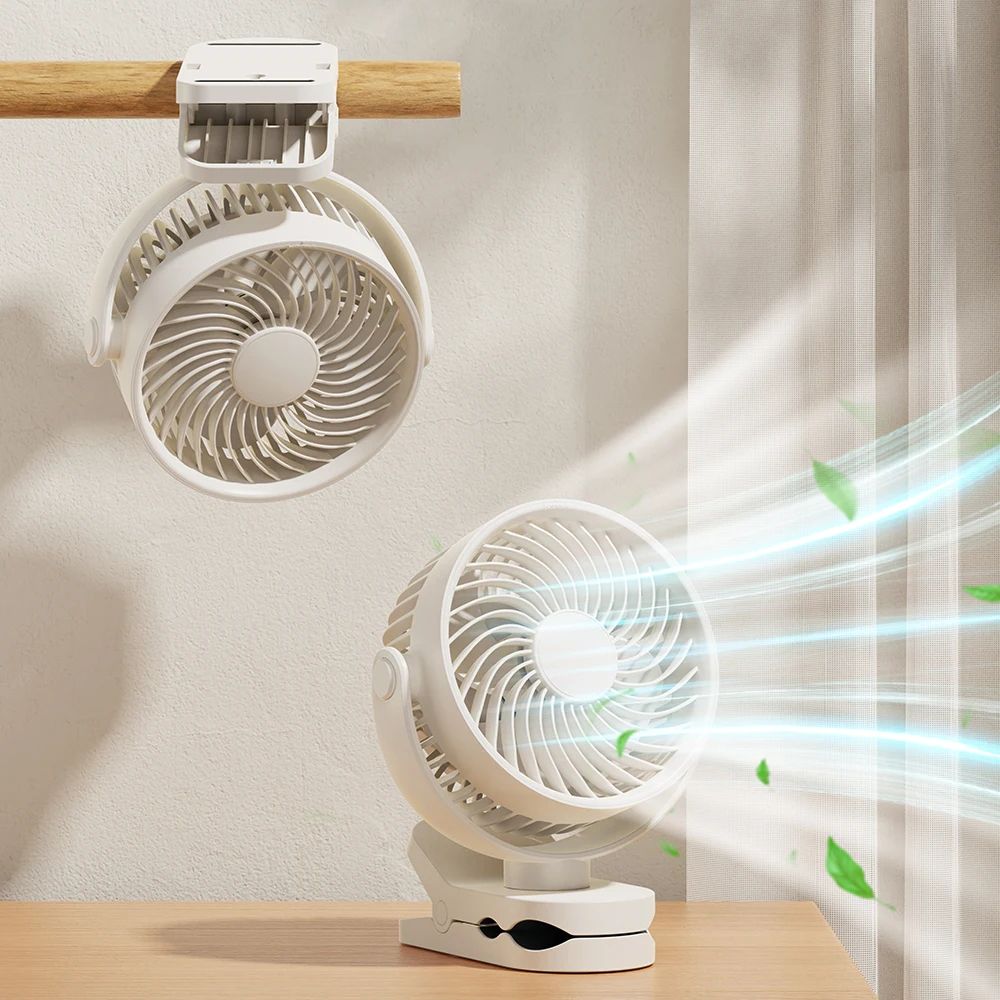 Wall Mounted Rechargeable Clip On Silent Fan 0