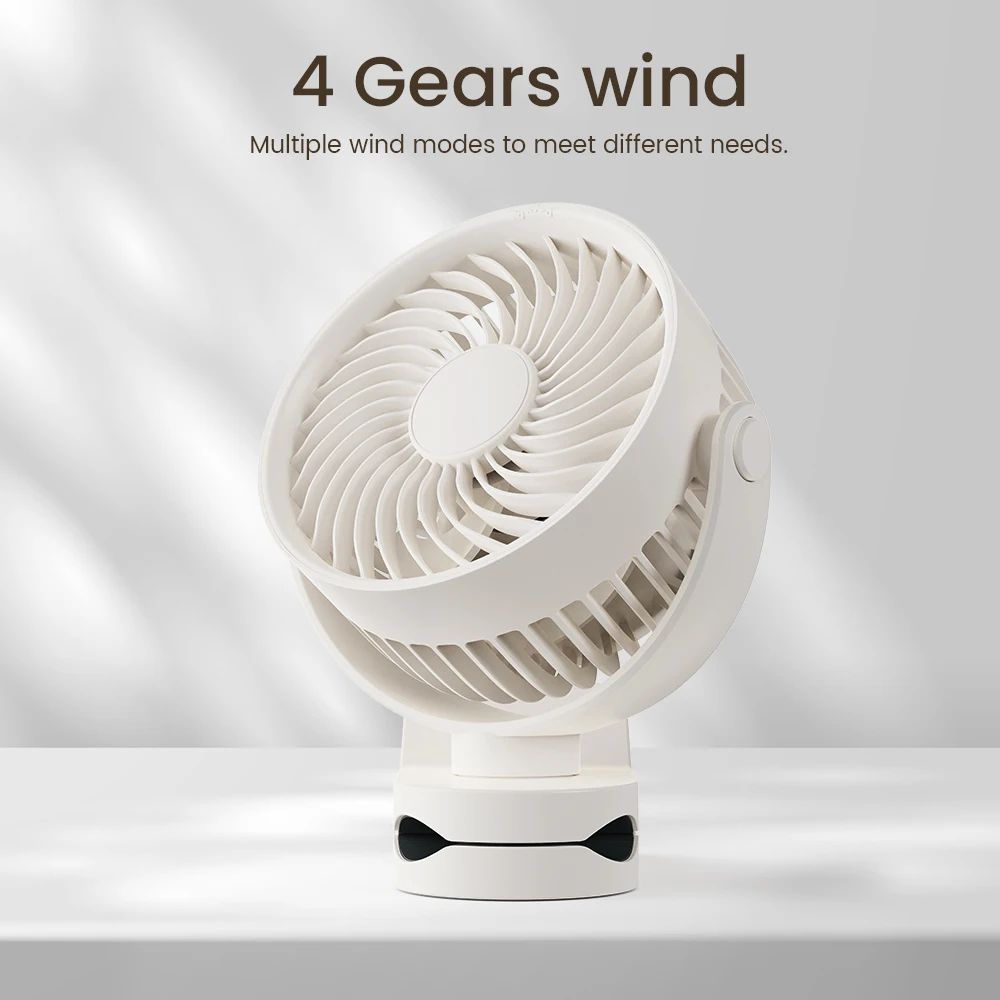 Wall Mounted Rechargeable Clip On Silent Fan 1