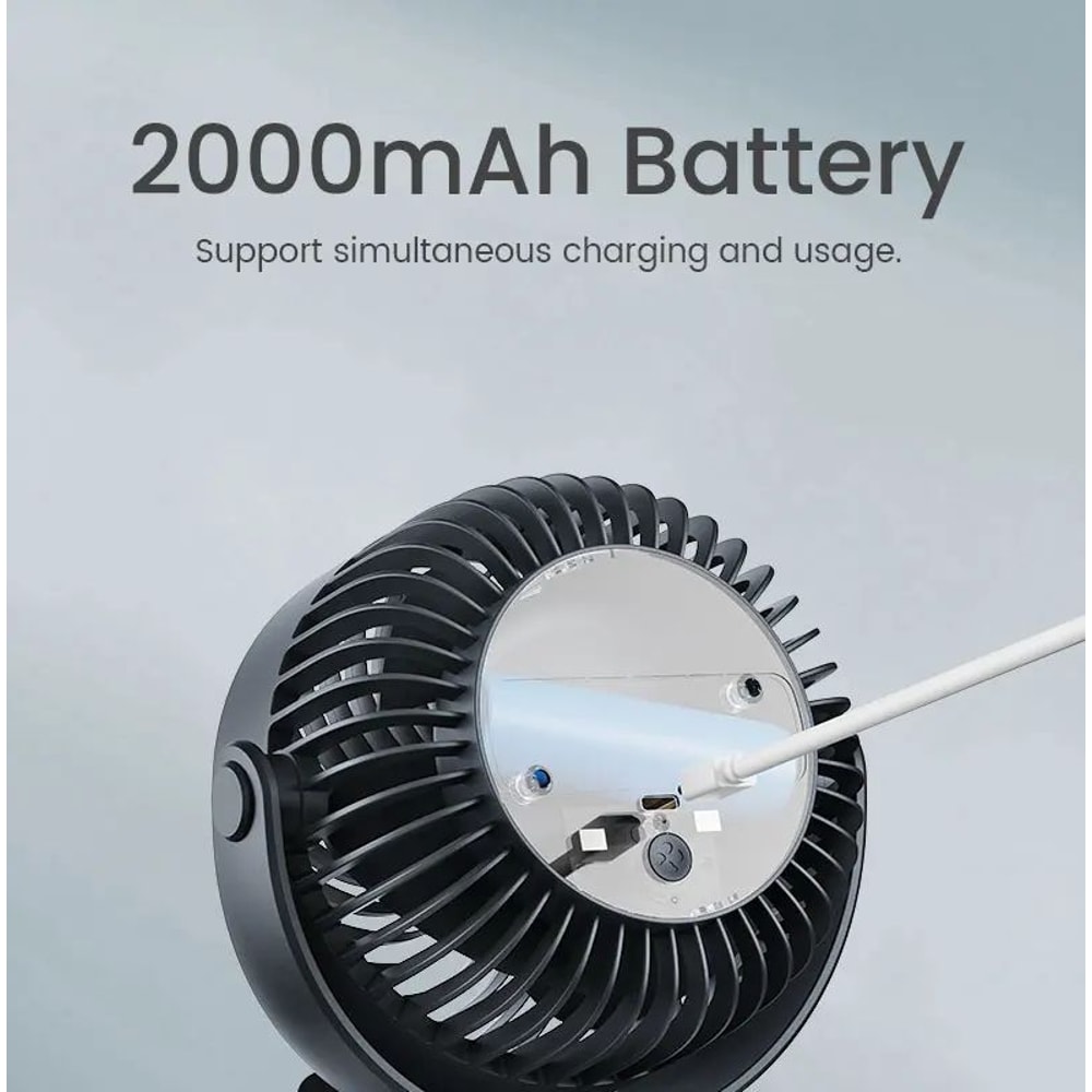 Wall Mounted Rechargeable Clip On Silent Fan 16