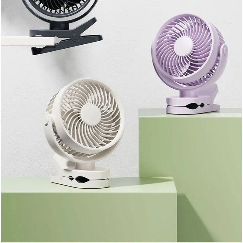Wall Mounted Rechargeable Clip On Silent Fan 17