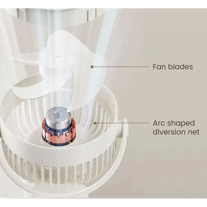 Wall Mounted Rechargeable Clip On Silent Fan 13