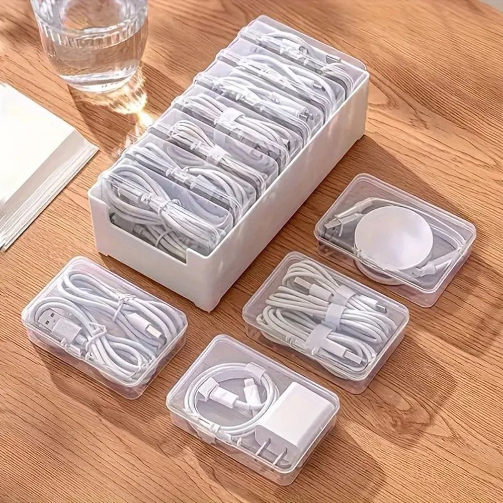 Cable Organizer Storage Box Set For Desk 0