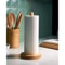 Bamboo Paper Towel Holder Countertop Stand 0
