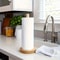 Bamboo Paper Towel Holder Countertop Stand 4