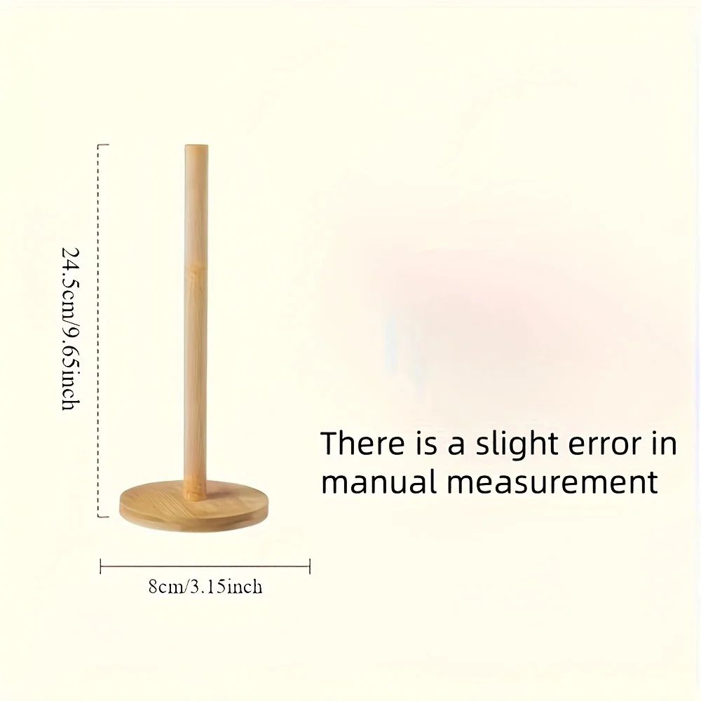 Bamboo Paper Towel Holder Countertop Stand 5