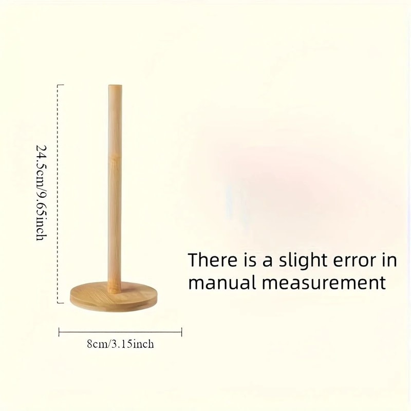 Bamboo Paper Towel Holder Countertop Stand 5