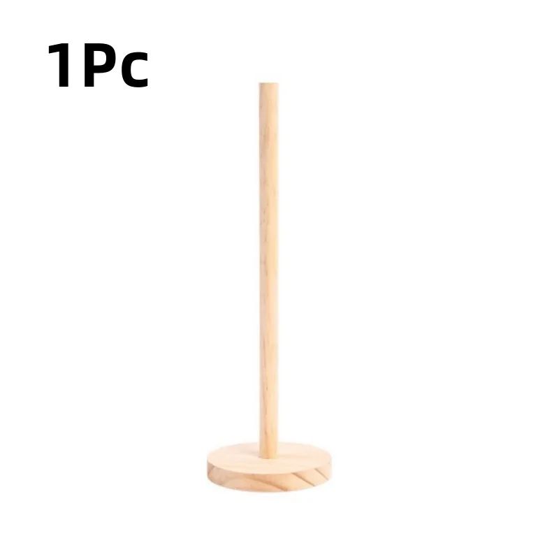 Bamboo Paper Towel Holder Countertop Stand 6