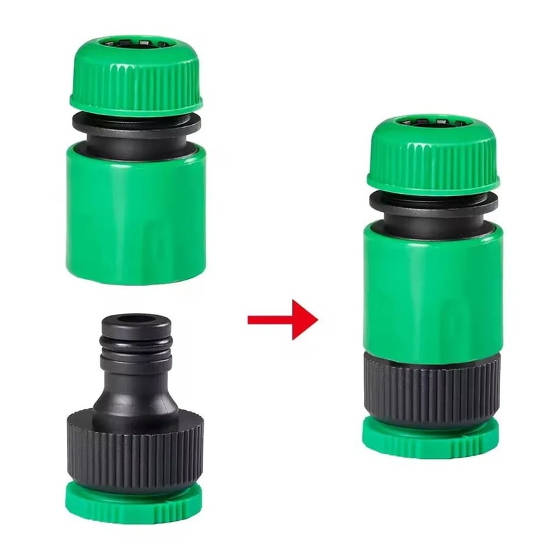 Garden Hose Quick Connector Double Male Adapter 1