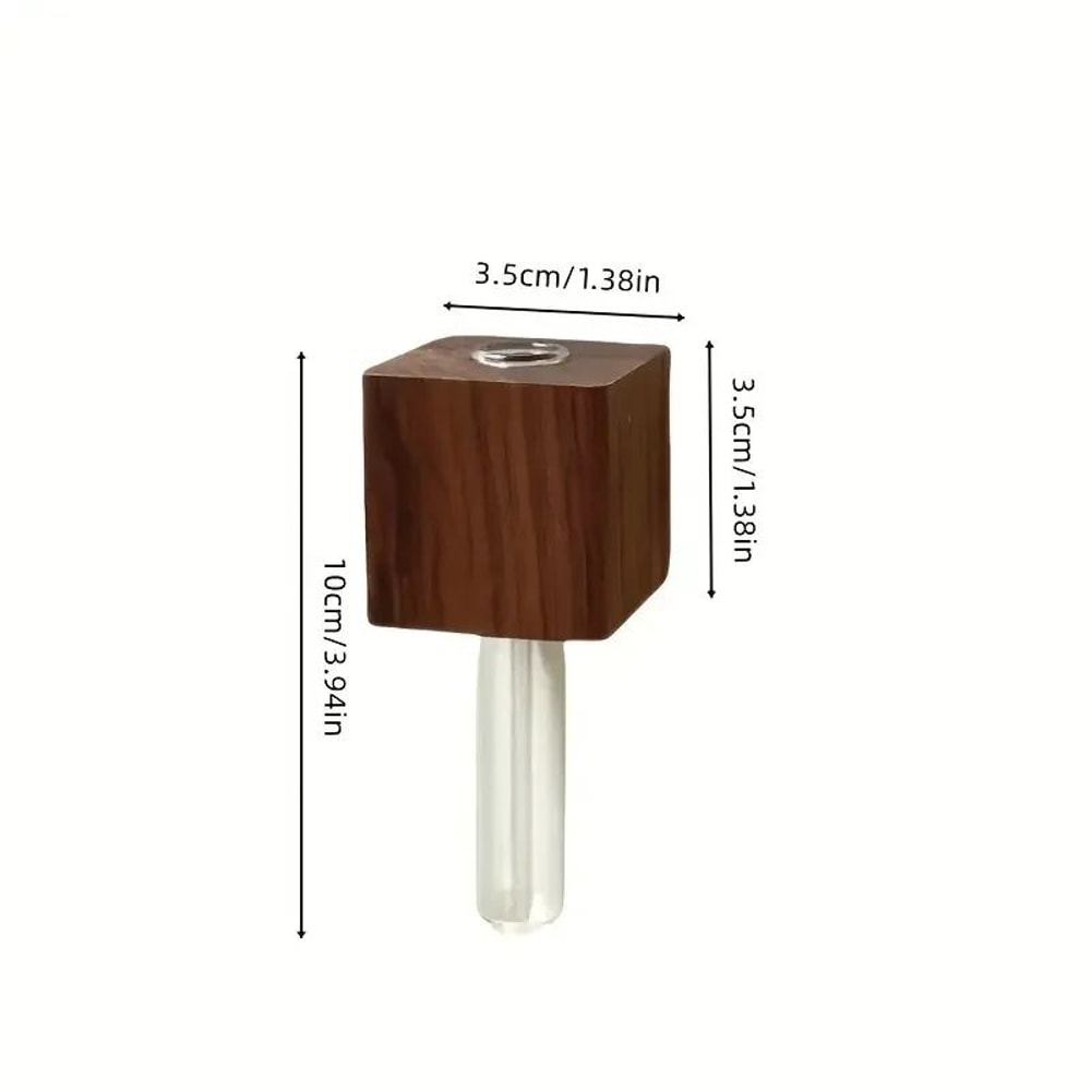 Solid Wood Magnetic Vase For Refrigerator Decor 2
