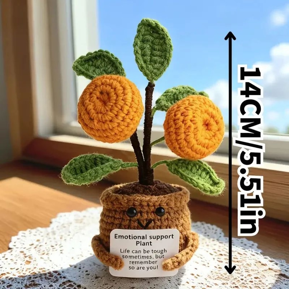 Handmade Crochet Sunflower Emotional Support Plant 2
