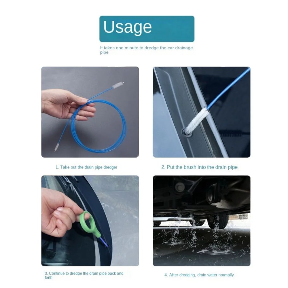 Car Sunroof Drain Cleaning Brush Tool 6