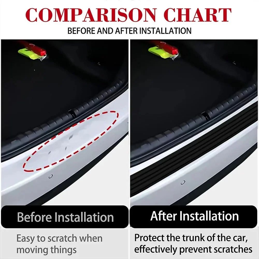 Universal Rear Bumper Guard Rubber Protector 2