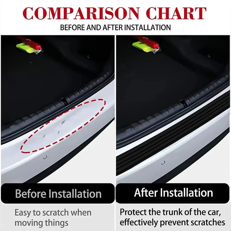 Universal Rear Bumper Guard Rubber Protector 2