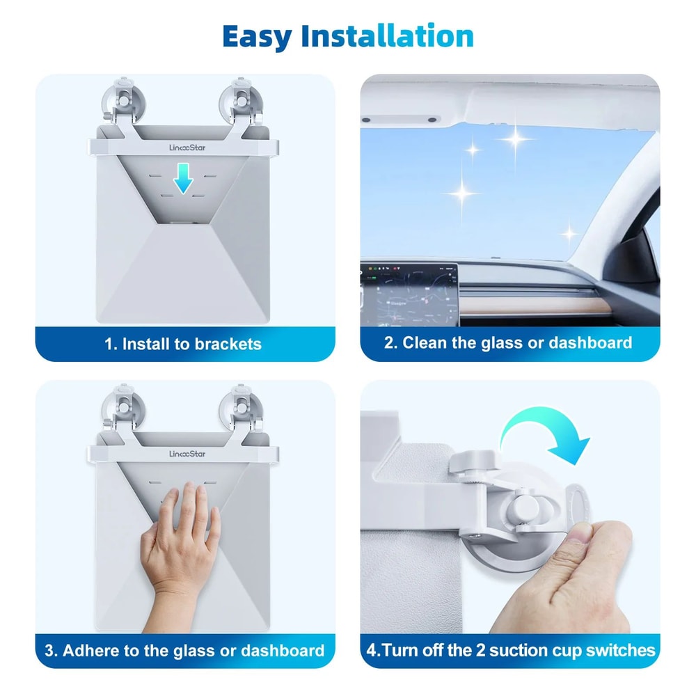 Starlink Mini Car Mount Bracket With Suction Cups 4