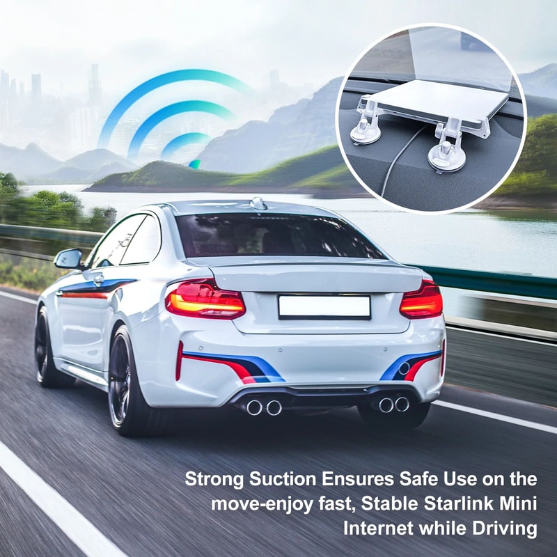 Starlink Mini Car Mount Bracket With Suction Cups 5