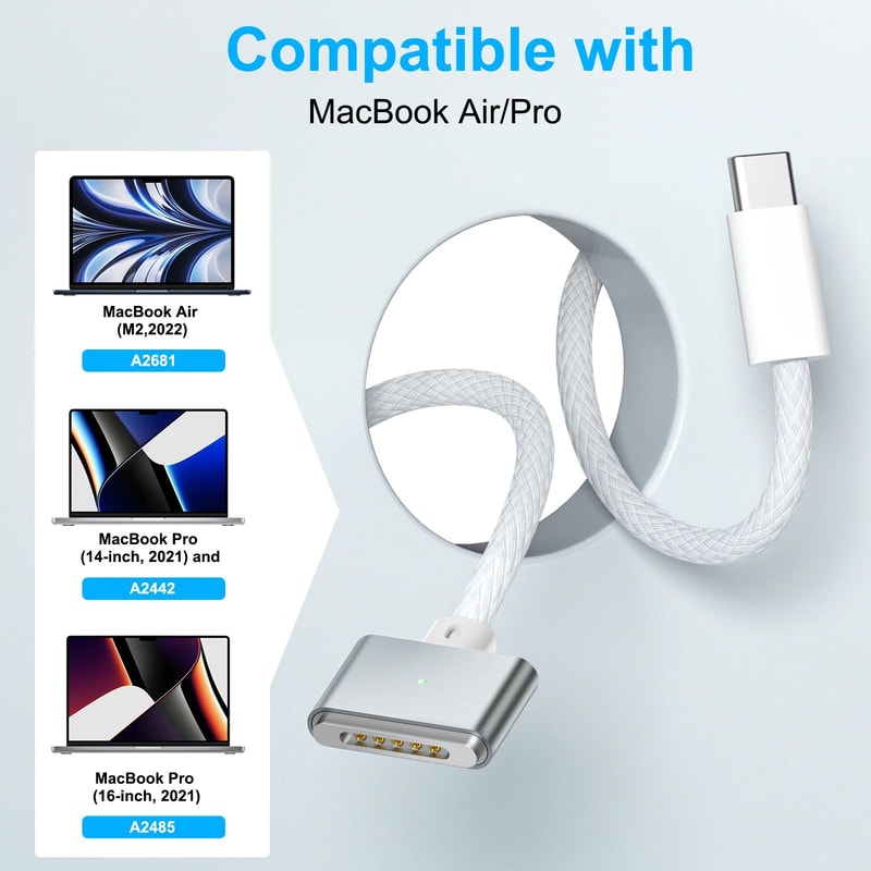 USB C To MagSafe 3 Fast Charging Cable 140W 1