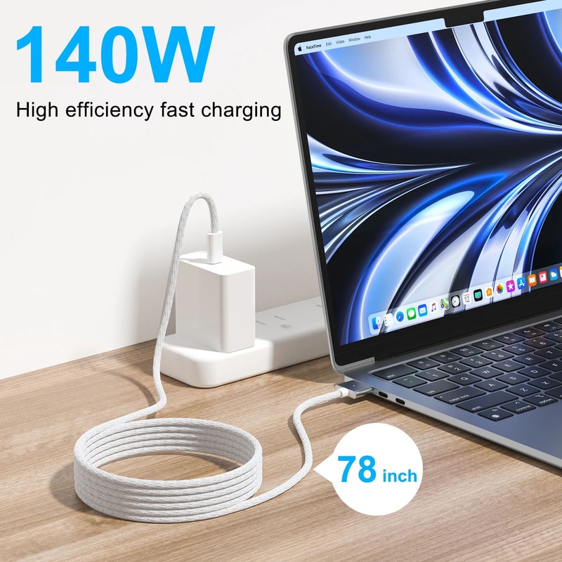 USB C To MagSafe 3 Fast Charging Cable 140W 5