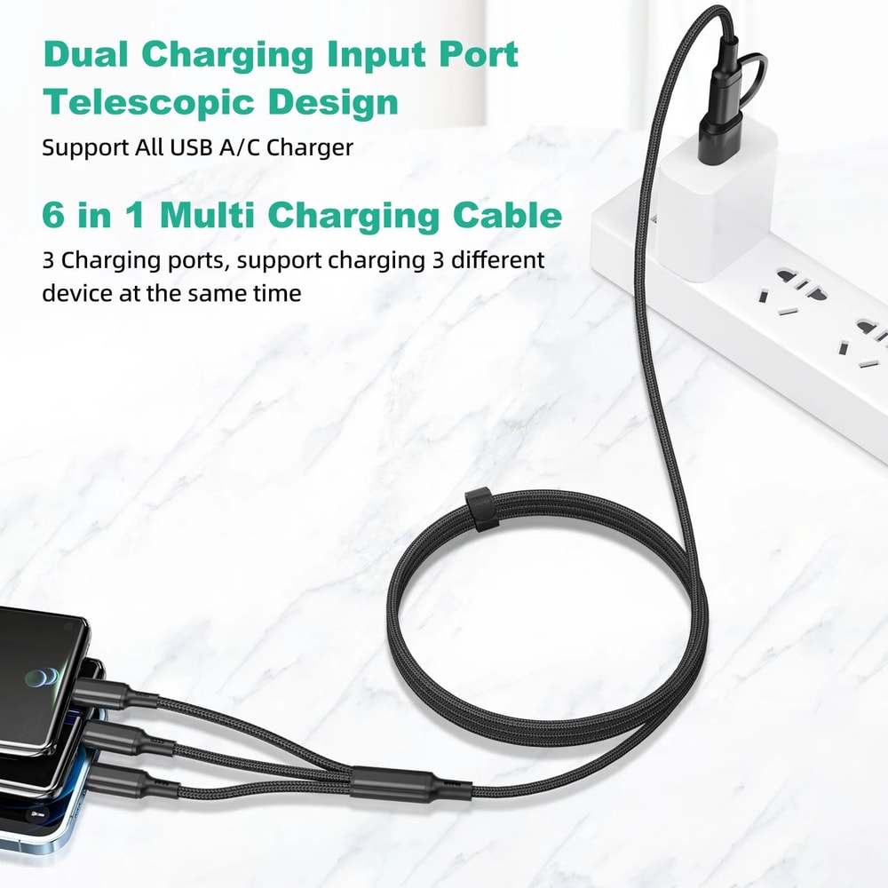 5 In 1 Fast Charging Multi USB Cable 3