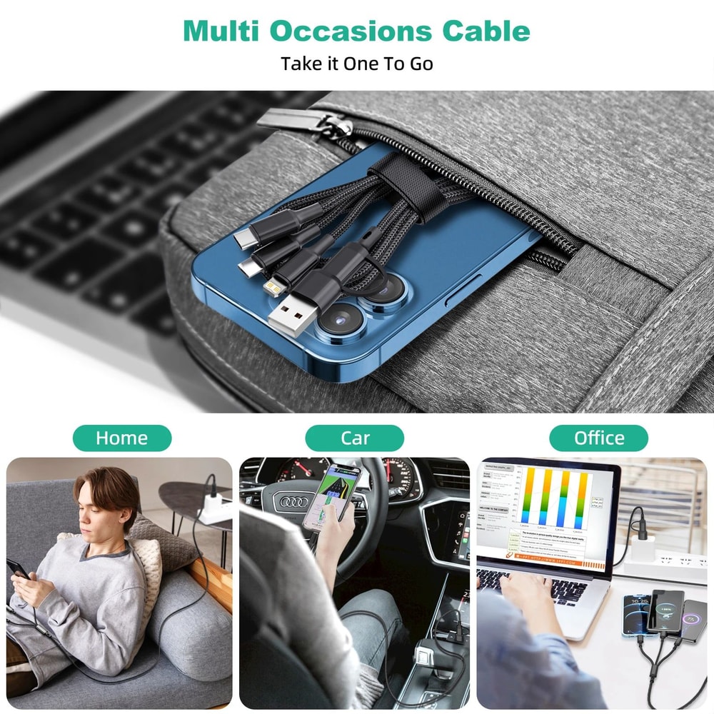 5 In 1 Fast Charging Multi USB Cable 5