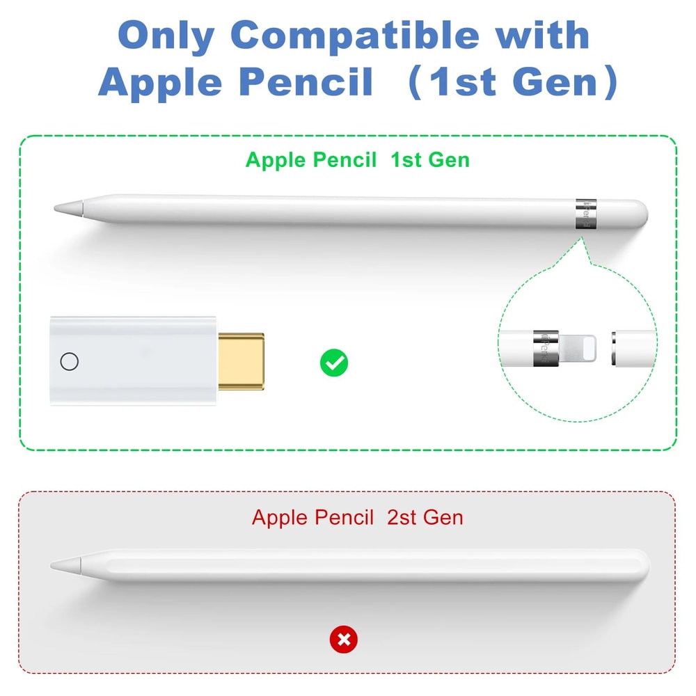 Lightning To Type C Charging Adapter For Apple Pencil 6
