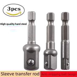 drill socket adapter set 3 piece impact extension