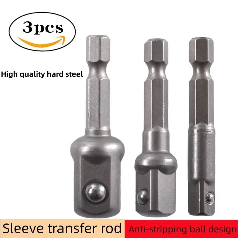 Drill Socket Adapter Set 3 Piece Impact Extension 0