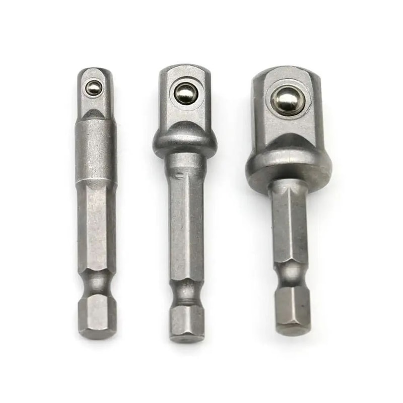 Drill Socket Adapter Set 3 Piece Impact Extension 3