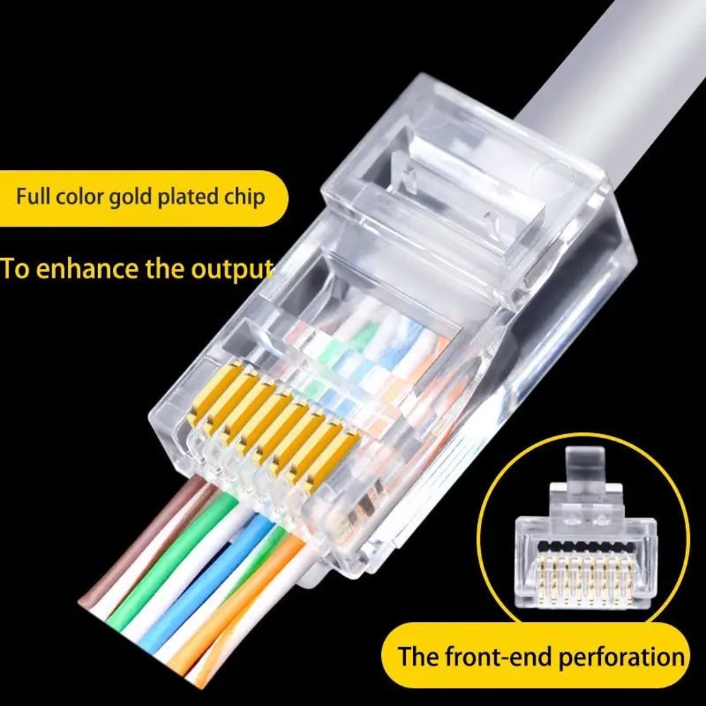 RJ45 Cat6 Network Connector 50 Piece Set 0