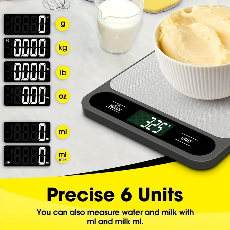 Digital Kitchen Scale 10kg Stainless Steel 1