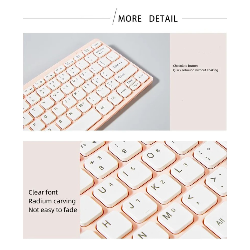 Wireless Keyboard Mouse Combo 24G 8