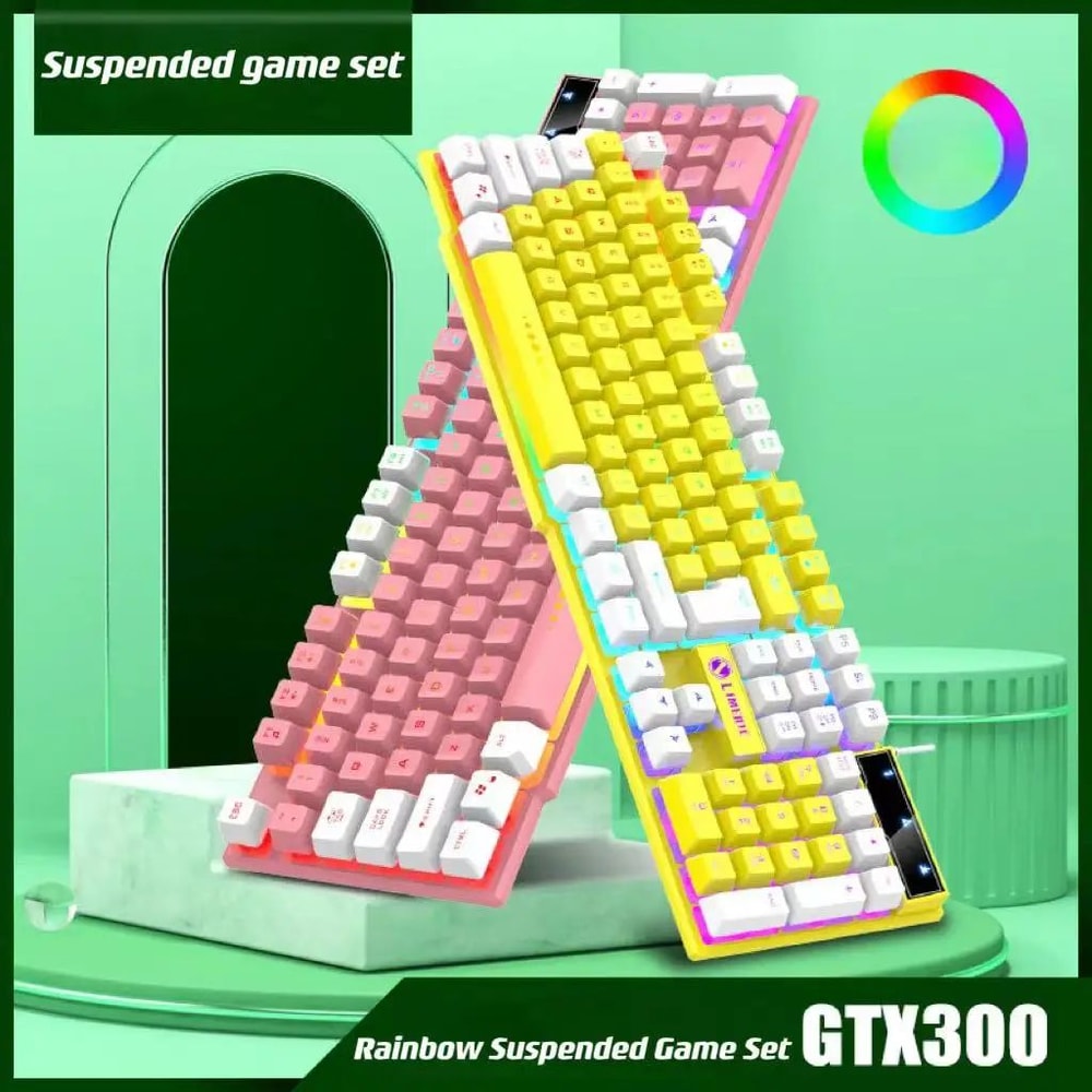 RGB Gaming Keyboard Mouse Combo Wired 4