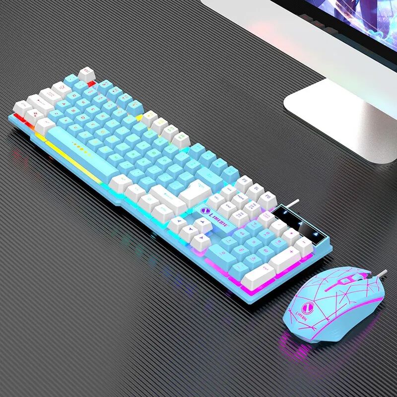 RGB Gaming Keyboard Mouse Combo Wired 7