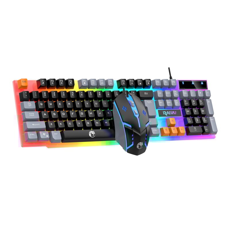 RGB Gaming Keyboard Mouse Combo Wired 3